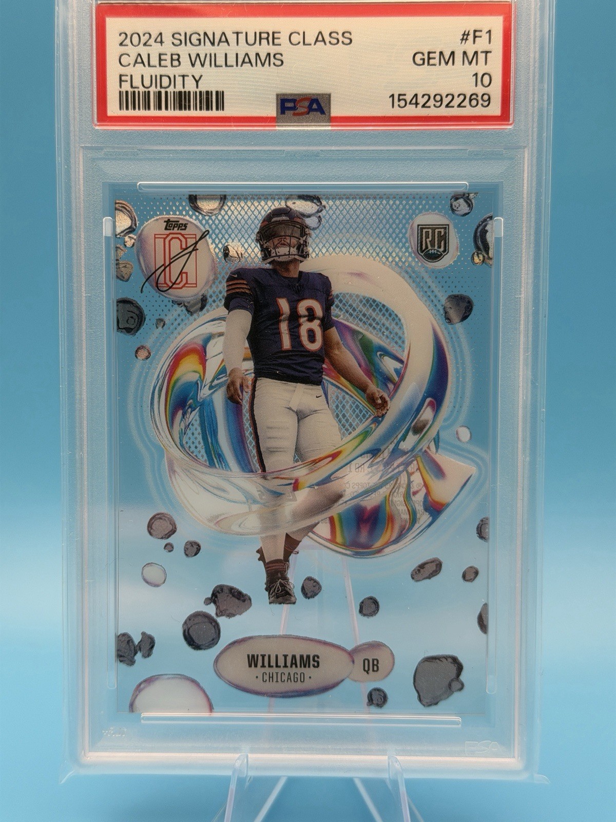 2024 Topps Signature Class Fluidity Caleb Williams #F1 Rookie RC PSA 10 Gem Mint