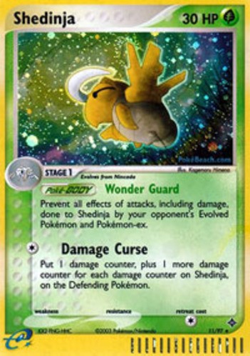 Damaged Shedinja - 11/97 - Holo Rare Pokemon Dragon