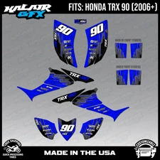 Graphics Kit for HONDA TRX 90 (2006+) TRX90 16 MIL Fracture Series - Blue