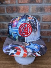 Youth Marvel Avengers Embroidered Logo Captain America Hulk SnapBack Hat