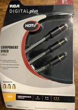 NEW-RCA #DH9CV HDTV Component Video Cable Assy DVD A/V  9 FT-SHIPS FREE
