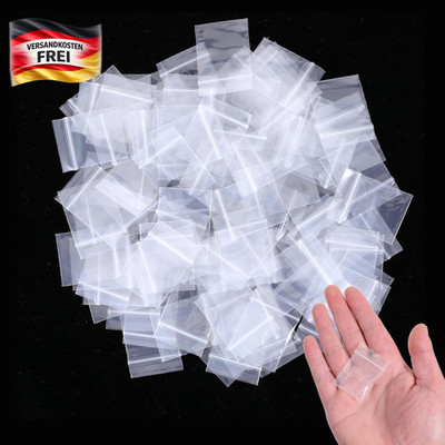 100 Stück kleine Plastikbeutel 4x3cm transparent wiederverwendbar für Schmuck & 