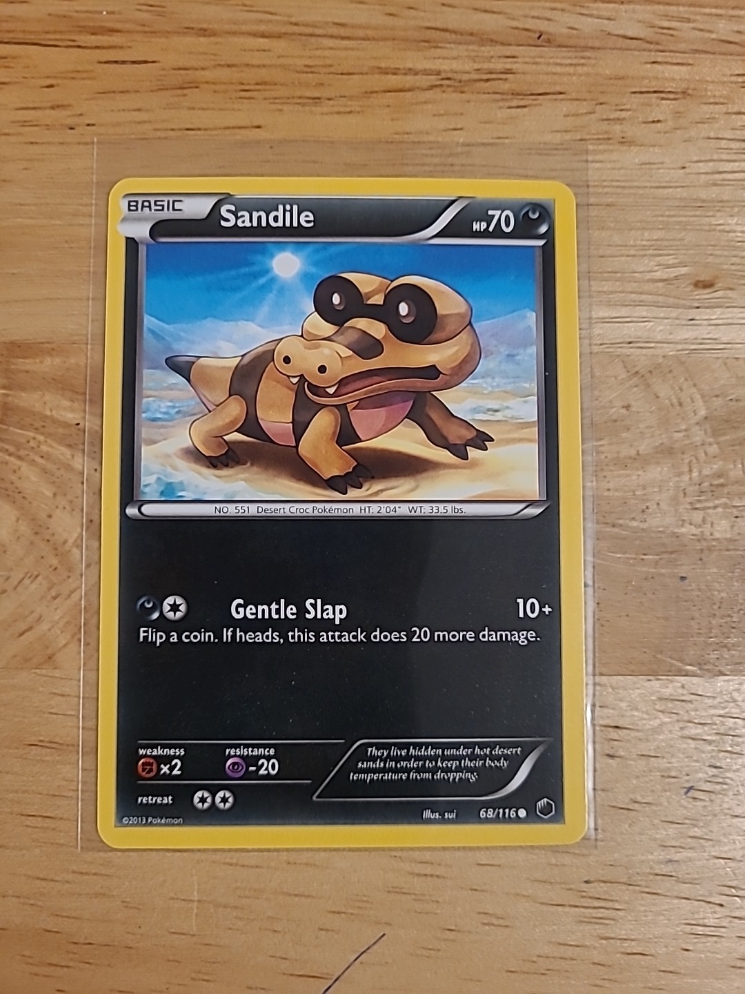 2013 Sandile 68/116 Pokemon card BW Plasma Freeze NM