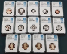2015 NGC PF 70 ULTRA CAMEO,  Complete 14 COIN CLAD SET, FIRST DAY OF ISSUE!  P92