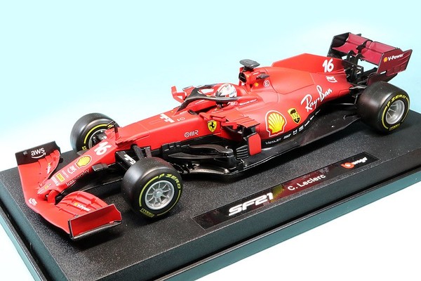 Bburago BR-18-16809CL 1/18 Ferrari SF21 #16 Charles Leclerc 2021 Modellauto Rot-image