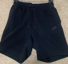 Nike Men's Black Sweat Shorts Cotton Blend Drawstring Casual S