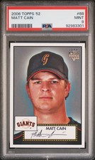 2006 TOPPS '52 #88 MATT CAIN ROOKIE RC PSA 9