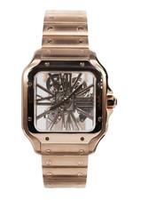 Cartier 39.7MM Santos Large Skeleton Rose Gold WHSA0016/4110 - No Papers