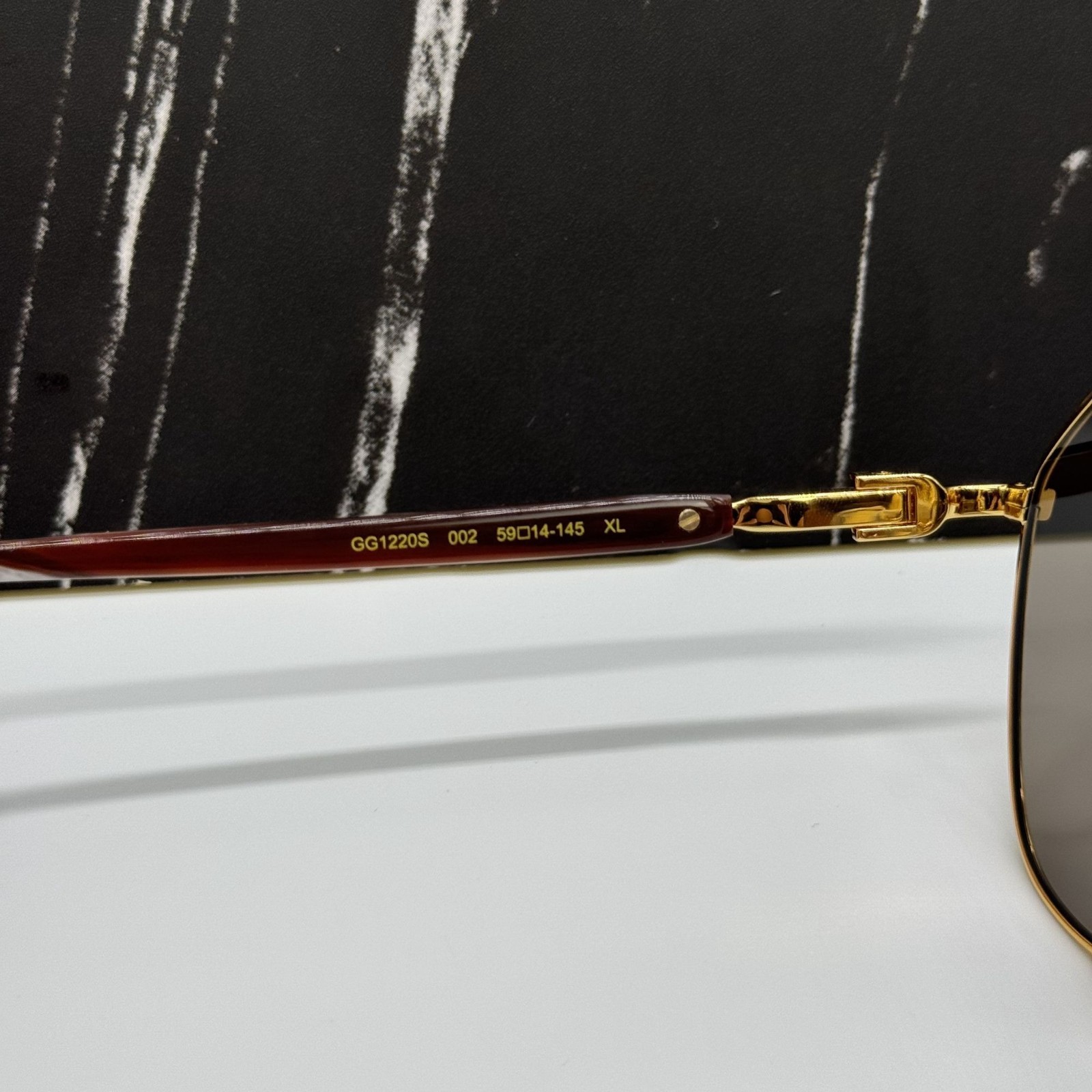 NEW GUCCI GG1220S 002 MEN GOLD/GRAY SUNGLASSES GUCCI image 8