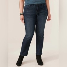NWT Democracy "Ab"solution Mid Rise Dark Indigo Straight Leg Jeans Size 20W
