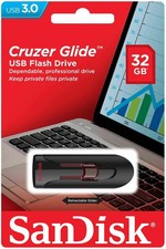 SanDisk Cruzer Glide USB 3.0 32GB Flash Drive Thumb Stick Memory