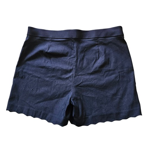 Ann Klein Navy Scalloped Edge Stretch Shorts Pull-on Size X-Large - 第 4/6 張圖片