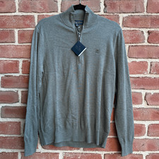 Brooks Brothers Supima Cotton 1/4 Zip Sweater Olive Green Small NWT