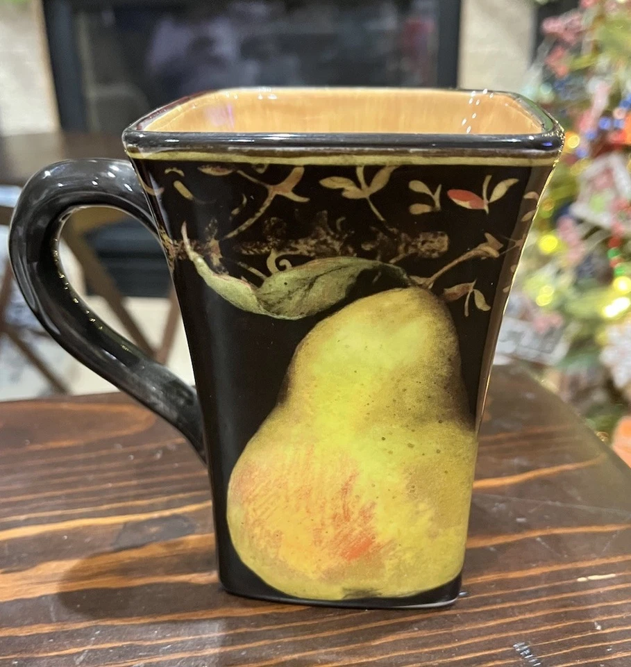 Сертифицированный международный Susan Winget фруктовая тематика керамические кружки набор из 2 - Изображение 3 из 4