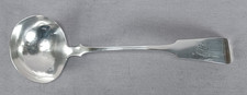 Lewis Ladomus Philadelphia Coin Silver Monogrammed GLP Ladle C.1844-1878