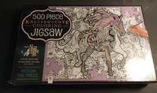 Kaleidoscope Coloring Jigsaw Puzzle 500 pc Through The Fields 29" x 23" SEALED