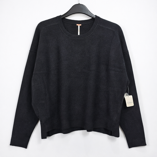 Free People - Luna Pullover Black Knit Jumper - Size Medium - BNWT