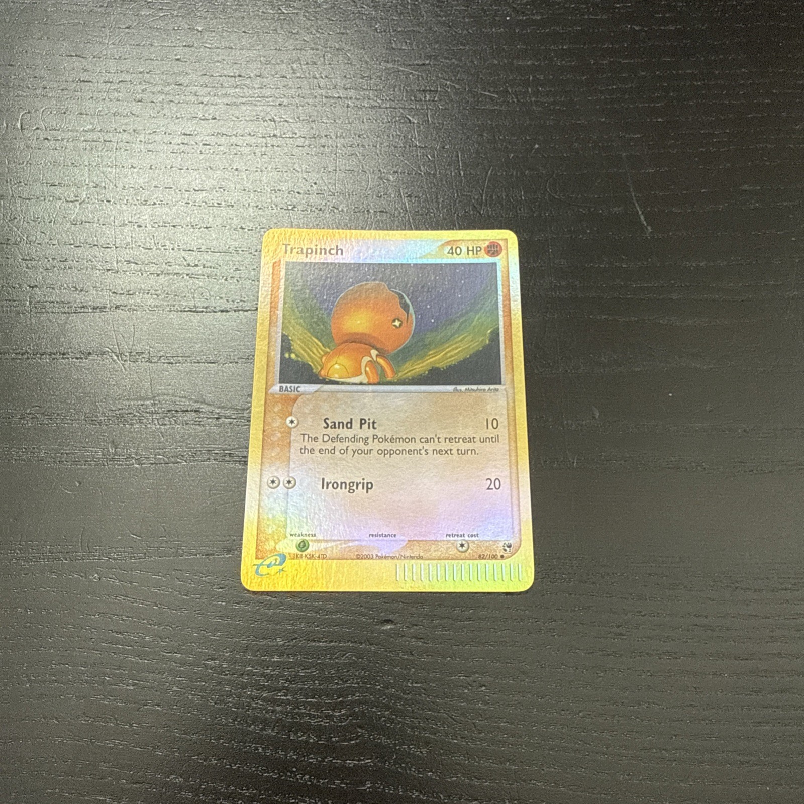 Trapinch Sandstorm Reverse Holo Card 82/100 NM Pokemon
