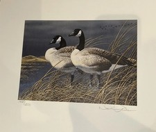 1991 NEBRASKA First of State Duck Stamp Print NEAL ANDERSON with 2 Stamps SeePic