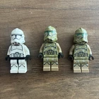 LEGO Star Wars 41st Clone Trooper Minifigure Lot of 3 (1 White, 2 Tan/Camo)