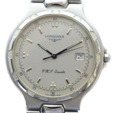 Longines Silver Conquest VHP Quartz Timepiece Mens 17cm 174 4018 Date wrist