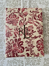 Ralph Lauren large tablecloth 60 X 104 inches red  cream colored 100 Cotton