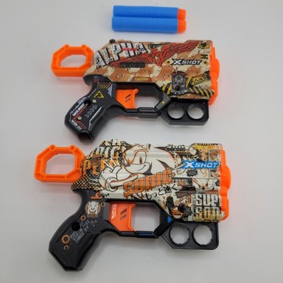 Zuru X-Shot Skins Mini Micro Sonic Alpha Special Ops Blaster Dart Guns LOT 2