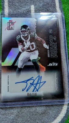 2025-26 Topps Signature Class Breece Hall #92 Black Refractor Auto /10 Jets