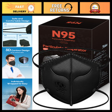 N95 Face Masks Individually Wrapped, 50 Pack, NIOSH Approved, Comfortable Respir