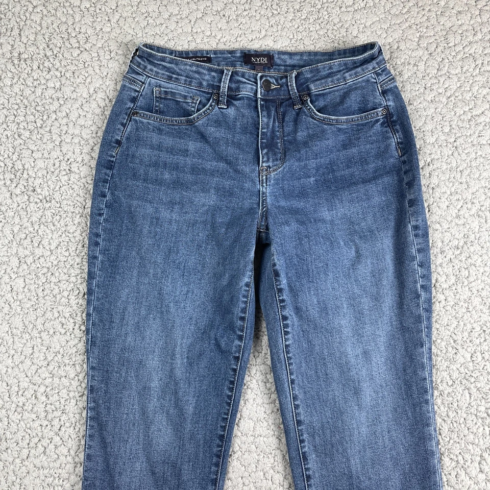 NYDJ Jeans Womens 6 Margot Girlfriend Stretch High Rise Tapered Cool Embrace - Image 3 of 4