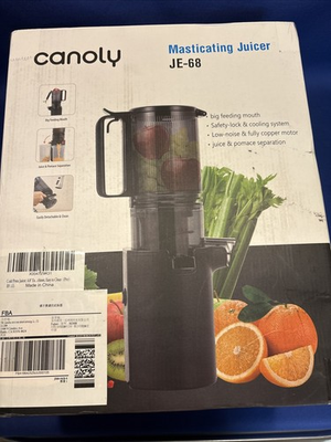 #ad Canoly Je 68 Masticating Juicer Big Feeding Mouth Low Noise New In Box $65.99