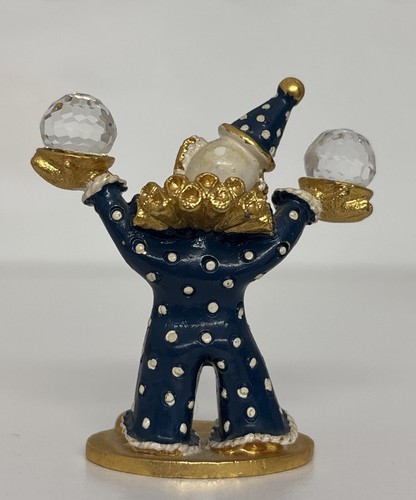 Spoontiques Pewter Juggling Clown with Swarovski Crystal Balls #C/M447 - Picture 2 of 4