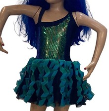 Girls Size SC Revolution Dancewear Costume Sequence Skirt Outfit