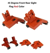 45 Degree Front Rear Flip Up Rapid Transition Backup Sight Polymer Red Color
