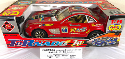 RADIO CONTROL TORNADO 747 RACER CLASSIC SIZE, 33''X14''X11'', 1:6 13 lbs, RED, NIB