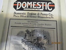 Domestic Gas Engine & Pump Co. Catalog No 19-E Manual engine carts pulley