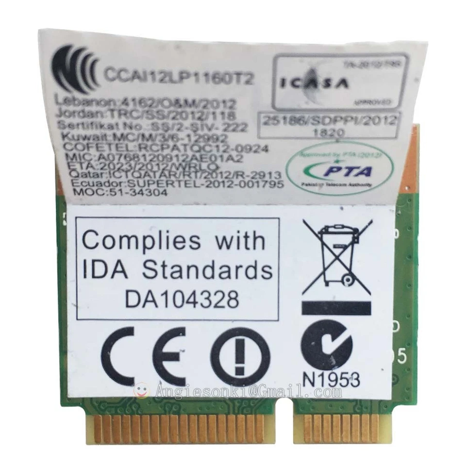 Lenovo IdeaPad S510p Wireless LAN Card QCWB335 wifi+BT4.0 WCBN612AH-L6 half pice - Image 4 of 4