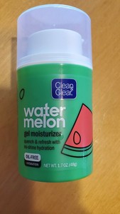 Clean & Clear Hydrating Watermelon Gel Facial Moisturizer ...