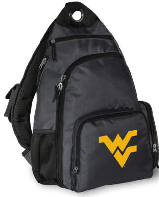 West Virginia Sling Backpack   WVU Mountaineers Crossbody Bag