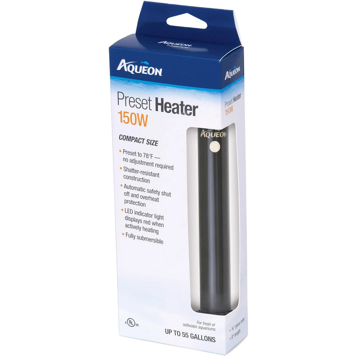Aqueon Preset Aquarium Heater, 100W Petco v9306.1blu.de