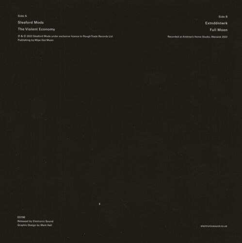 SLEAFORD MODS / EXTNDDNTWRK - The Violent Economy / Full Moon Limited Edition 7" - Picture 3 of 3
