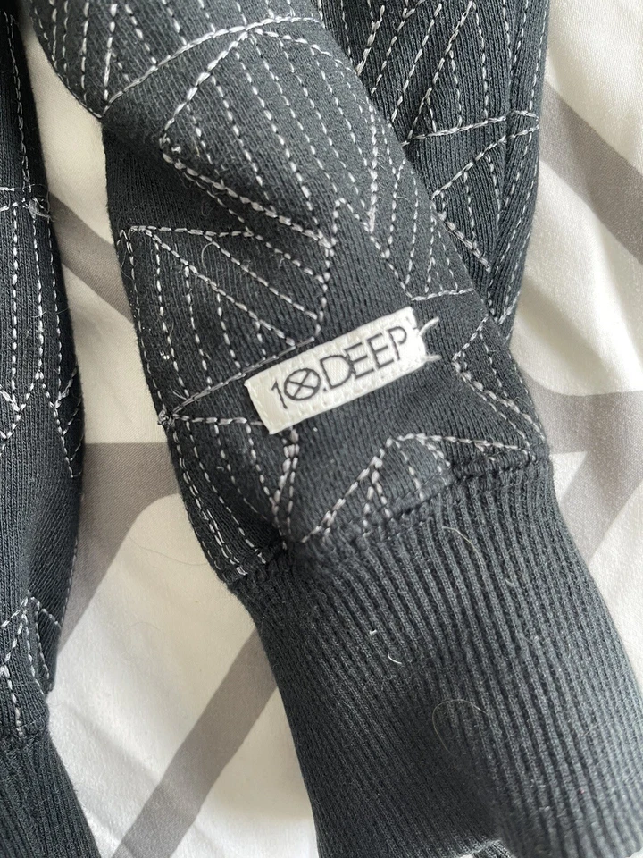 Толстовка с капюшоном на молнии 10 Deep черная размер L 100% подлинная - Изображение 4 из 4