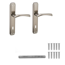 Polished Chrome Satin Door Handles Lever Set Modern Interior/Room -UK Stock