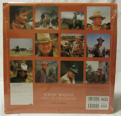 JOHN WAYNE YEAR 2000 CALENDAR "SPIRIT OF THE CENTURY" - Picture 2 of 7
