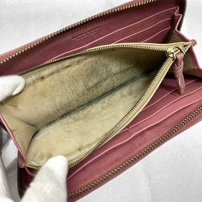 BOTTEGA BENETA 財布 Bottega Veneta Round Zipper Long Wallet ec-21014 Pink Intrecciato