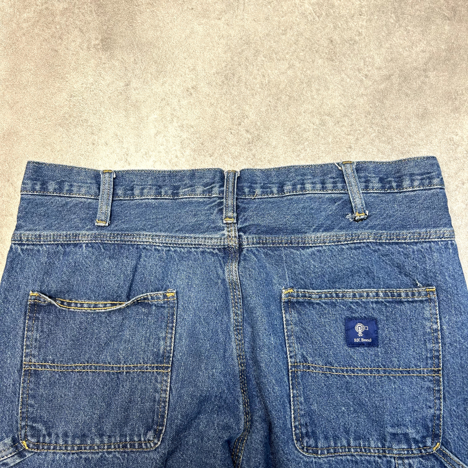 RK Brand Carpenter Jeans Mens 34” Baggy Fit Denim Workwear Pants, Blue image 4