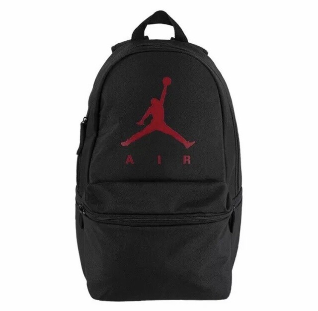 New NIKE AIR JORDAN JUMPMAN LOGO BLACK/ GYM RED LARGE BACKPACK/Laptop Storage eBay
