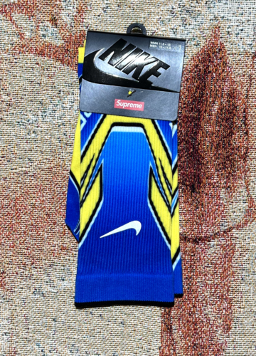 Supreme Nike Spark Crew Sock Blue Multi Size 4 Brand New