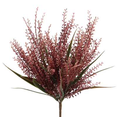 Kunstblume, Erika, Erica, Erikabusch, künstliches Heidekraut. ca. 33 cm BURGUND