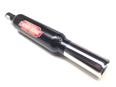 1x Stepped Cherry Bomb Rolled Tip Black 3,5'' Endschalldämpfer 42mm - 5 Jahre Garantie